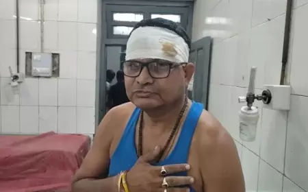पटमदा में मैजिक चालक ने बाइक सवार को मारी टक्कर, घायल एमजीएम रेफर