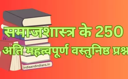 समाजशास्त्र के 250 अति महत्वपूर्ण वस्तुनिष्ठ प्रश्न | Important Objective Questions of Sociology in hindi