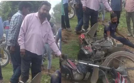 ईचागढ़ में ट्रैक्टर ने बाइक सवार को कुचला, हालत गंभीर, चालक फरार