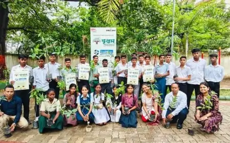बर्मामाइंस के बीपीएम स्कूल ऑफ़ एक्सीलेंस में रेडियो धूम तथा श्रीलेदर्स के तत्वाधान में किया गया वृक्षारोपण।