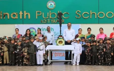 श्रीनाथ पब्लिक स्कूल में मनाया गया कारगिल विजय दिवस, वीर शहीदों को दी गयी श्रद्धांजलि