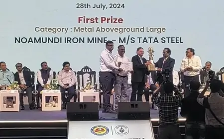 टाटा स्टील की नोआमुंडी आयरन माइन ने ‘माइन्स सेफ्टी अवार्ड’ में प्रथम पुरस्कार जीता