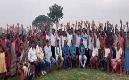 राजनगर चलियामा में पहाड़ी लीज पर देने का विरोध: ग्रामीणों का जोरदार प्रदर्शन