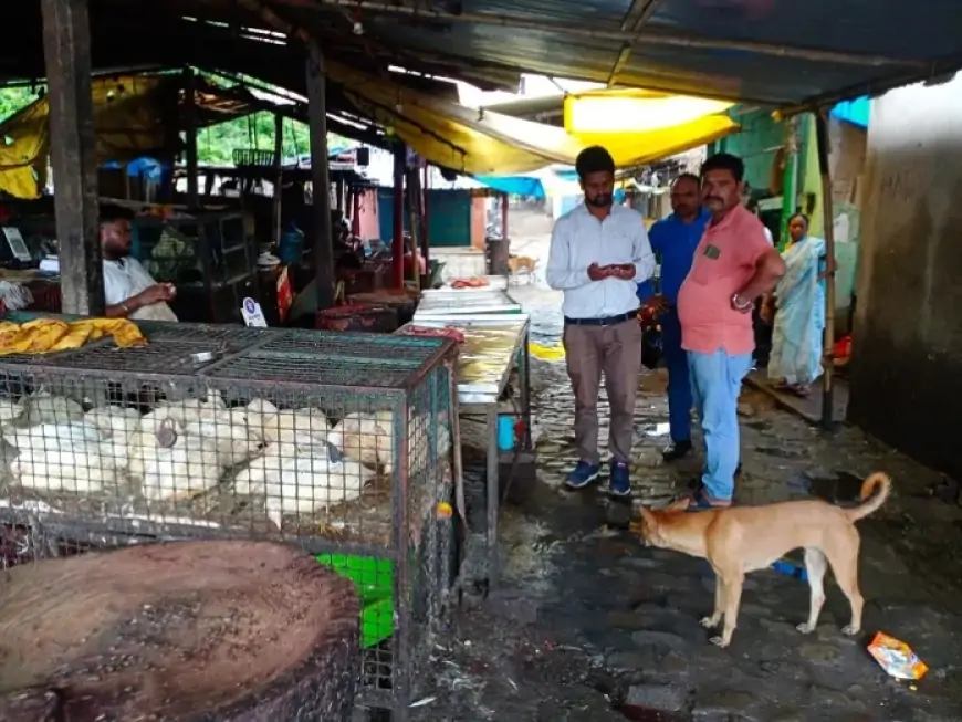 गम्हरिया मीट मार्केट में सर्वे के बाद हड़कंप, नगर निगम की टीम की कार्रवाई से व्यवसायियों में बेचैनी