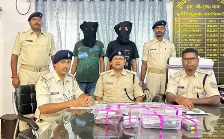 जमशेदपुर: एनएच-33 पर डकैती की योजना बना रहे दो अपराधी गिरफ्तार, पुलिस ने बरामद किए हथियार