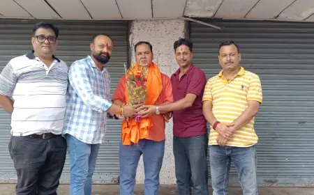 भाजपा संगठन में फेरबदल: गोलमुरी मंडल अध्यक्ष पप्पू उपाध्याय को नए दायित्व के लिए दी गई बधाई