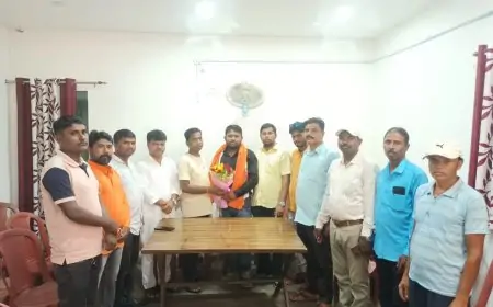 एमजीएम युवा मोर्चा मंडल अध्यक्ष मनेश्वर गौड़ द्वारा भाजपा एमजीएम मंडल अध्यक्ष सूरज साह का स्वागत समारोह