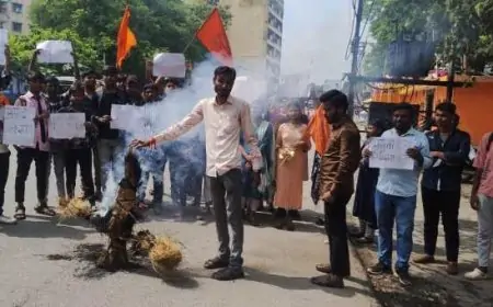 पश्चिम बंगाल में डॉक्टर की सामूहिक दुराचार और हत्या पर अखिल भारतीय विद्यार्थी परिषद का आक्रोश: ममता बनर्जी का पुतला जलाया, फांसी की मांग!
