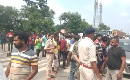भारत बंद के कारण जमशेदपुर में जनजीवन प्रभावित: जगह-जगह प्रदर्शन और सड़कों पर सन्नाटा