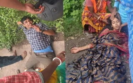 सरायकेला: अनियंत्रित टेलर ने बाइक सवार दंपति को मारी टक्कर, महिला की हालत नाजुक