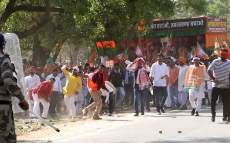 मोरहाबादी मैदान में भाजयुमो की आक्रोश रैली में बवाल: 42 नामजद और 12 हजार अज्ञात लोगों पर FIR दर्ज, कई बड़े भाजपा नेता शामिल