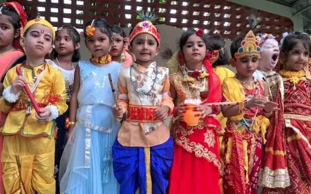 संत नंदलाल स्मृति विद्या मंदिर में हर्षोल्लास के साथ  मनाया गया जन्माष्टमी का उत्सव
