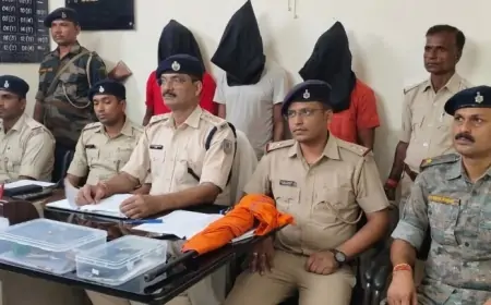 पलामू में JJMP के तीन उग्रवादी गिरफ्तार, हथियार और कई चीजें जब्त