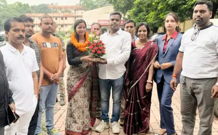 साहू समाज ने किया विधायक अंबा प्रसाद का भव्य स्वागत