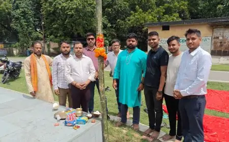 ओल्ड बारीडीह लंबा मैदान दुर्गा पूजा पंडाल के लिए भूमि पूजन सम्पन्न