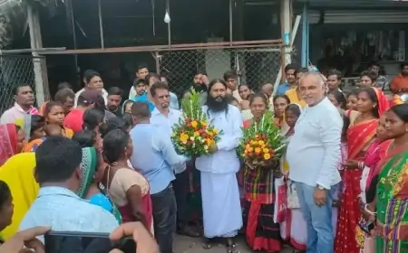 झारखंड में चुनावी बिगुल: घाटशिला में बाबू लाल सोरेन का जोरदार स्वागत
