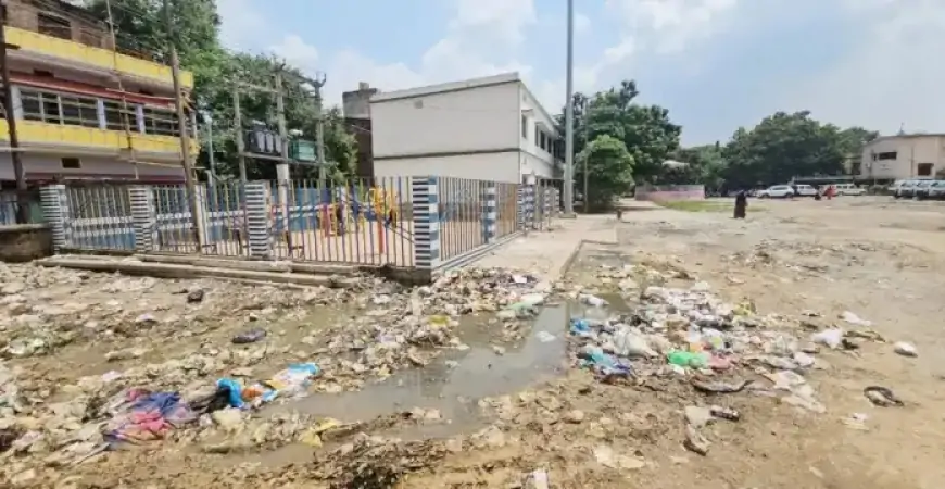 मानगो नगर निगम की लापरवाही से स्थानीय निवासियों में आक्रोश, गांधी मैदान के सौंदर्यीकरण में खानापूर्ति का आरोप