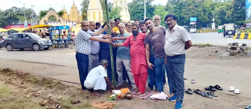 कदमा रंकिणी मंदिर में दुर्गा पूजा के लिए भूमिपूजन सम्पन्न, इस बार बंगाल के कारीगरों से बनेगा आकर्षक पंडाल