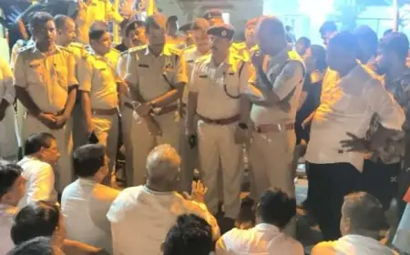 टेल्को थाना में भाजपा नेताओं से दुर्व्यवहार के खिलाफ जमशेदपुर में भाजपा का जोरदार प्रदर्शन, कार्रवाई की मांग