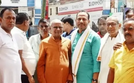 सांकोसी दुर्गा पूजा पंडाल में भूमि पूजन का आयोजन, शंभु चौधरी और पप्पू सिंह बने मुख्य आकर्षण