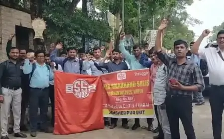 मजदूरों के अधिकारों के लिए बीएसएसआरयू का प्रदर्शन, 22 नवंबर को दिल्ली में करेंगे रैली
