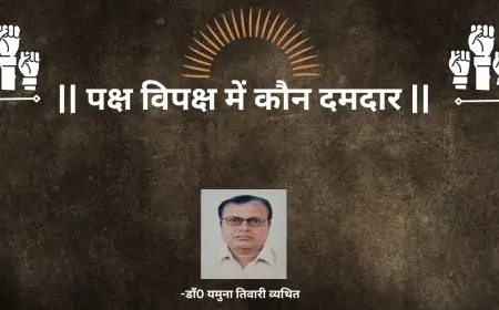 पक्ष विपक्ष में कौन दमदार - डाॅ0 यमुना तिवारी व्यथित