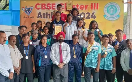 संत नंदलाल स्मृति विद्या मंदिर की छात्राओं ने सीबीएसई क्लस्टर मीट में जीते स्वर्ण और रजत पदक
