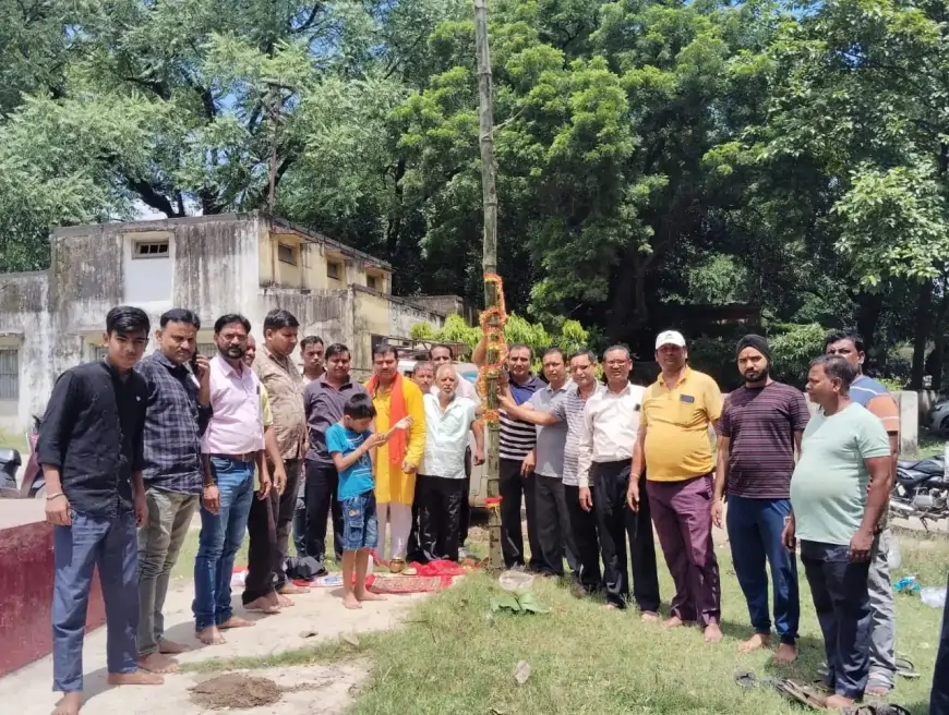 जेम्को पूजा समिति ने दुर्गा पूजा पंडाल का भूमि पूजन किया, इस बार भव्य पंडाल की तैयारी