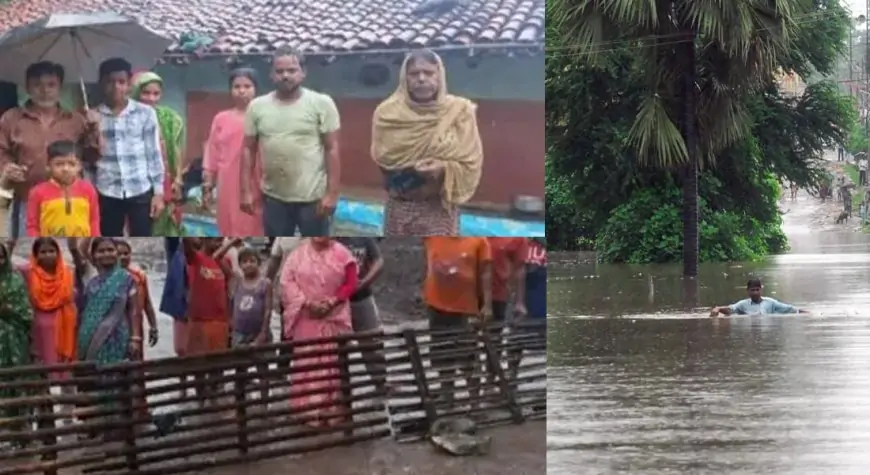 हल्दीपोखर रेलवे साइडिंग के पास घुनिया पाड़ा जलमग्न, ग्रामीणों ने डीआरएम को भेजा त्राहिमाम संदेश