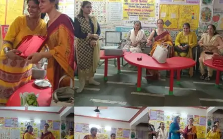 आंगनबाड़ी में पोषण माह का धूमधाम से समापन, उत्कृष्ट कार्यकर्ताओं को किया गया सम्मानित