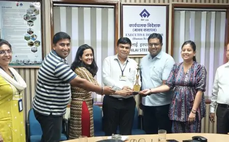BHILAI स्टील प्लांट के HR-L&D क्विज़ के विजेताओं ने जीता दिल, राष्ट्रीय मंच पर किया कमाल!