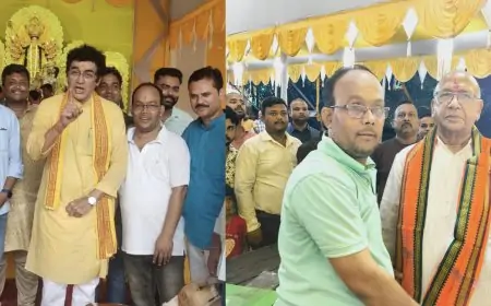 बारीडीह स्टूडेंट्स क्लब में दुर्गा पूजा का धूमधाम से उद्घाटन, सरयू राय और अजय कुमार ने बढ़ाया आयोजन का मान