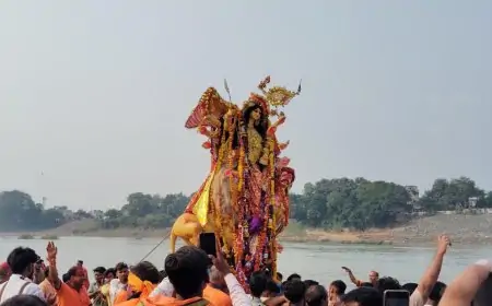 जेम्को सार्वजनिक दुर्गा पूजा शांतिपूर्ण संपन्न, श्रद्धालुओं ने नम आंखों से दी मां दुर्गा को विदाई