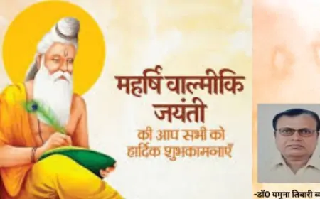 महर्षि बाल्मीकि जयंती-डाॅ0 यमुना तिवारी व्यथित