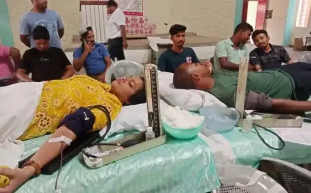 जादूगोड़ा में यूसिल द्वारा आयोजित रक्तदान शिविर में 70 यूनिट रक्त संग्रह