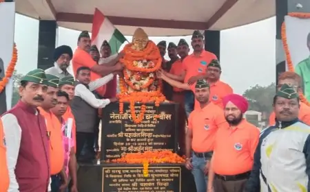 जमशेदपुर में नेताजी सुभाष चंद्र बोस के आज़ाद हिंद सरकार स्थापना दिवस का आयोजन