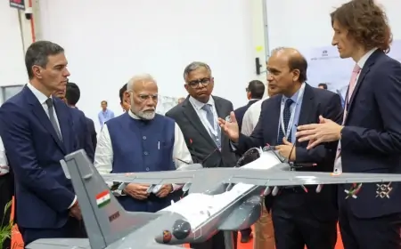 भारत-स्पेन साझेदारी को नया मोड़: पीएम मोदी और पेड्रो सांचेज ने एयरक्राफ्ट कॉम्प्लेक्स का उद्घाटन किया