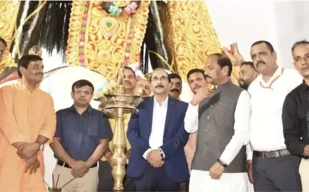 टेल्को में 22 फीट ऊँचे माँ काली पंडाल का भव्य उद्घाटन: ओडिशा के राज्यपाल रघुवर दास ने नारी शक्ति पर दिया विशेष संदेश