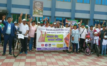लोयोला स्कूल में साइक्लोथॉन: मतदान के प्रति जागरूकता फैलाने का अनोखा अभियान