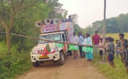 झामुमो कार्यकर्ताओं ने भाजपा प्रत्याशी बड़कुँवर गागराई के प्रचार वाहन को रोका, चुनावी माहौल में तनाव
