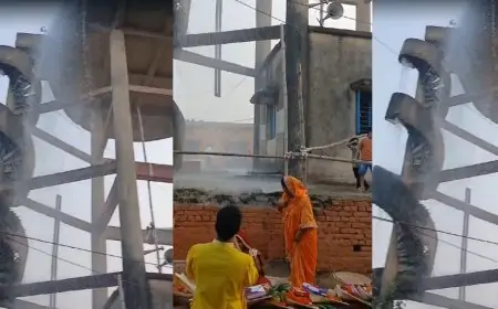 जोन नंबर 9 के छठ घाट पर जुस्को की बड़ी लापरवाही, टंकी से पानी गिरने से भीगे श्रद्धालु