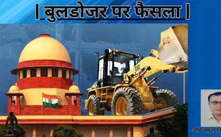 बुलडोजर पर फैसला-डाॅ0 यमुना तिवारी व्यथित