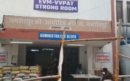 Jamshedpur Election: जमशेदपुर में स्ट्रांग रूम की कड़ी सुरक्षा, हर कदम पर निगरानी