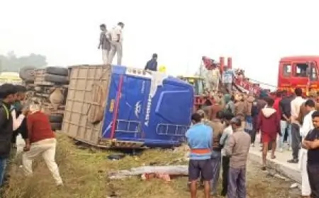 Hazaribagh Accident: भीषण सड़क हादसे में 4 की मौत, दर्जनों घायल, बस पलटने से मची चीख-पुकार