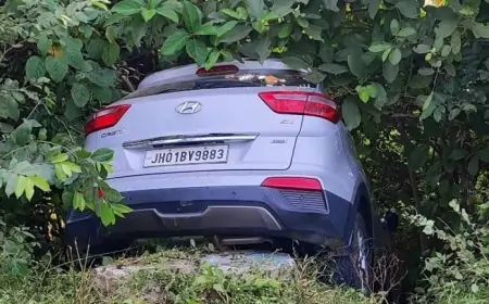 Galudih Accident News: पेड़ से टकराई तेज रफ्तार कार, बाल-बाल बचे सवार