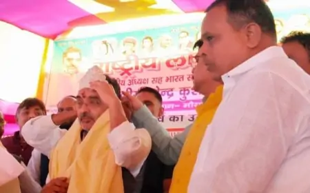 Nawada Visit: उपेंद्र कुशवाहा को पहनाया चांदी का मुकुट, बिहार चुनाव की तैयारियों पर जोर