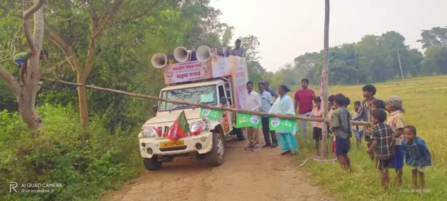 झामुमो कार्यकर्ताओं ने भाजपा प्रत्याशी बड़कुँवर गागराई के प्रचार वाहन को रोका, चुनावी माहौल में तनाव