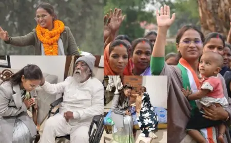 Ranchi Good Gesture: मंत्री शिल्पी नेहा तिर्की ने दिशोम गुरु शिबू सोरेन से लिया आशीर्वाद
