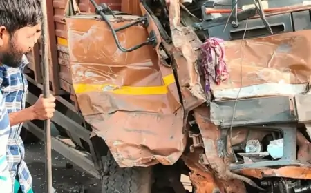 Chakulia Road Accident: दो ट्रकों की भिड़ंत से मची अफरा-तफरी, गंभीर घायल चालक
