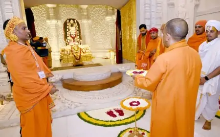 Ayodhya Visit: सीएम योगी ने श्रीरामलला के दर्शन कर प्रदेशवासियों की सुख-समृद्धि की कामना की